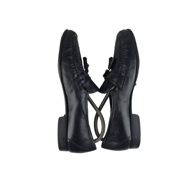 E.T. Wright Mens Black Leather Tasseled Almond Toe Slip On Loafer Shoes US 11D - Picture 7 of 11